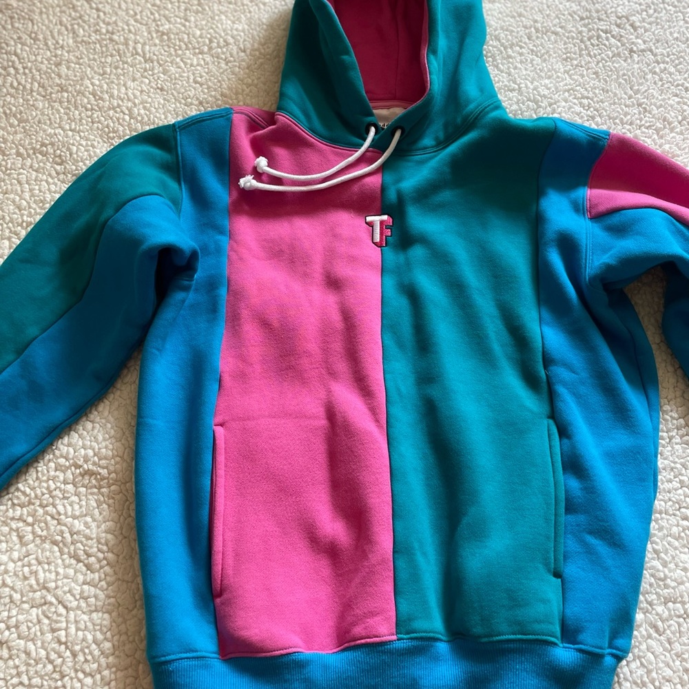 Teddy Fresh Color block Varsity Hoodie - S - EUC